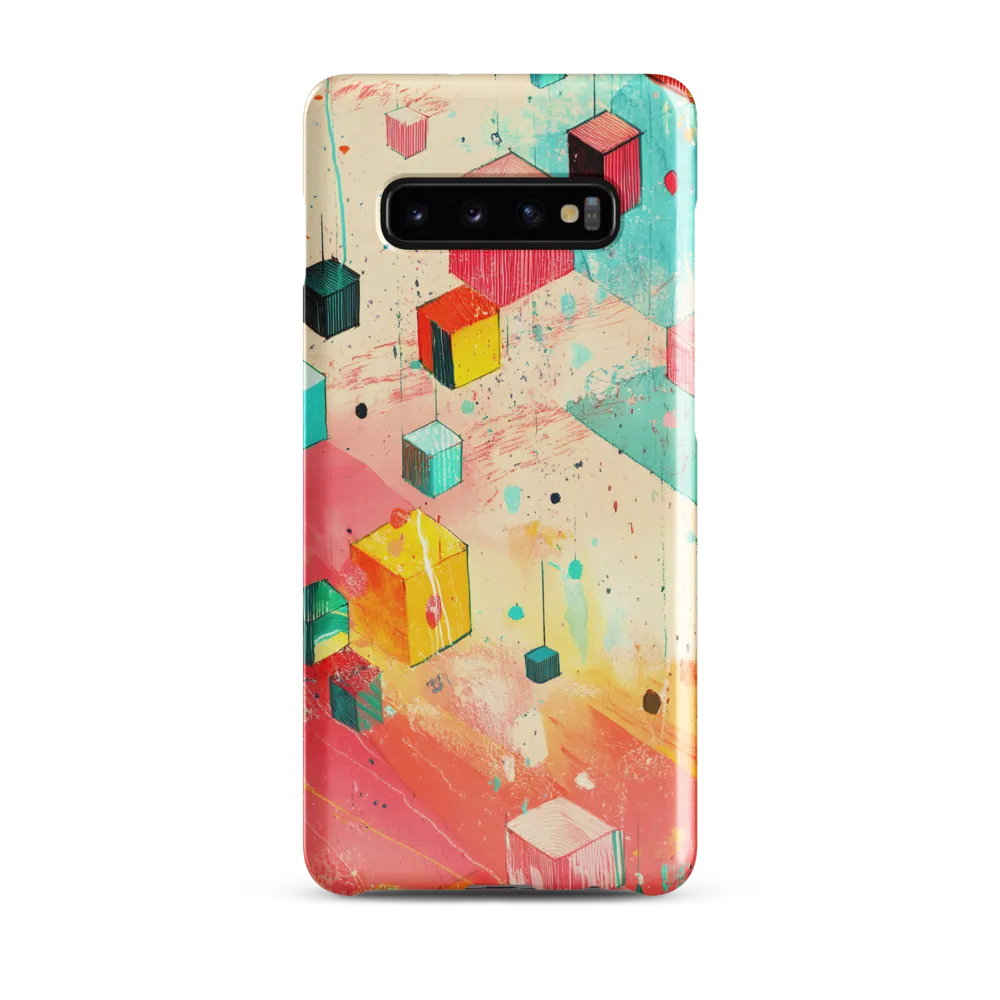 Suspended Cubes in Colorful Abstraction | Phone Case |  S10 Plus | Snap Case | Glossy