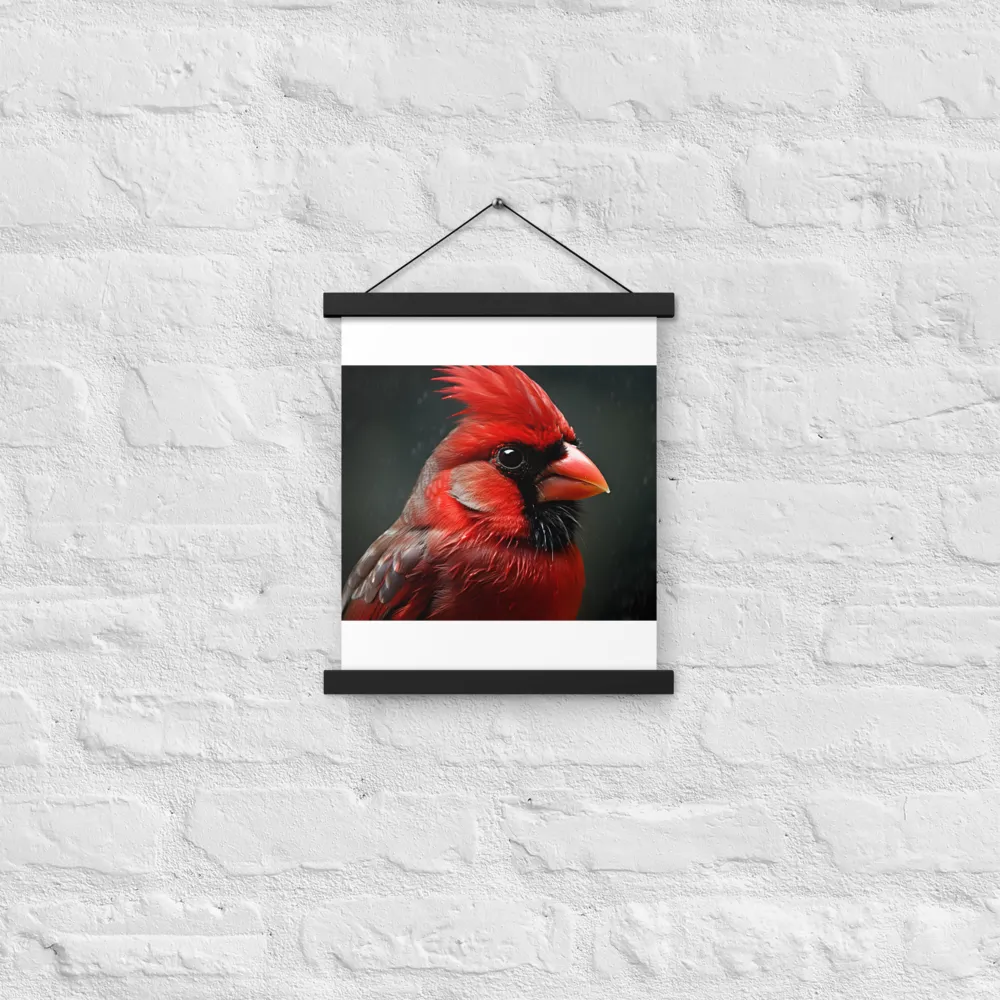 The Bold Cardinal | Poster With Black Wood Hanger | 11″×14″