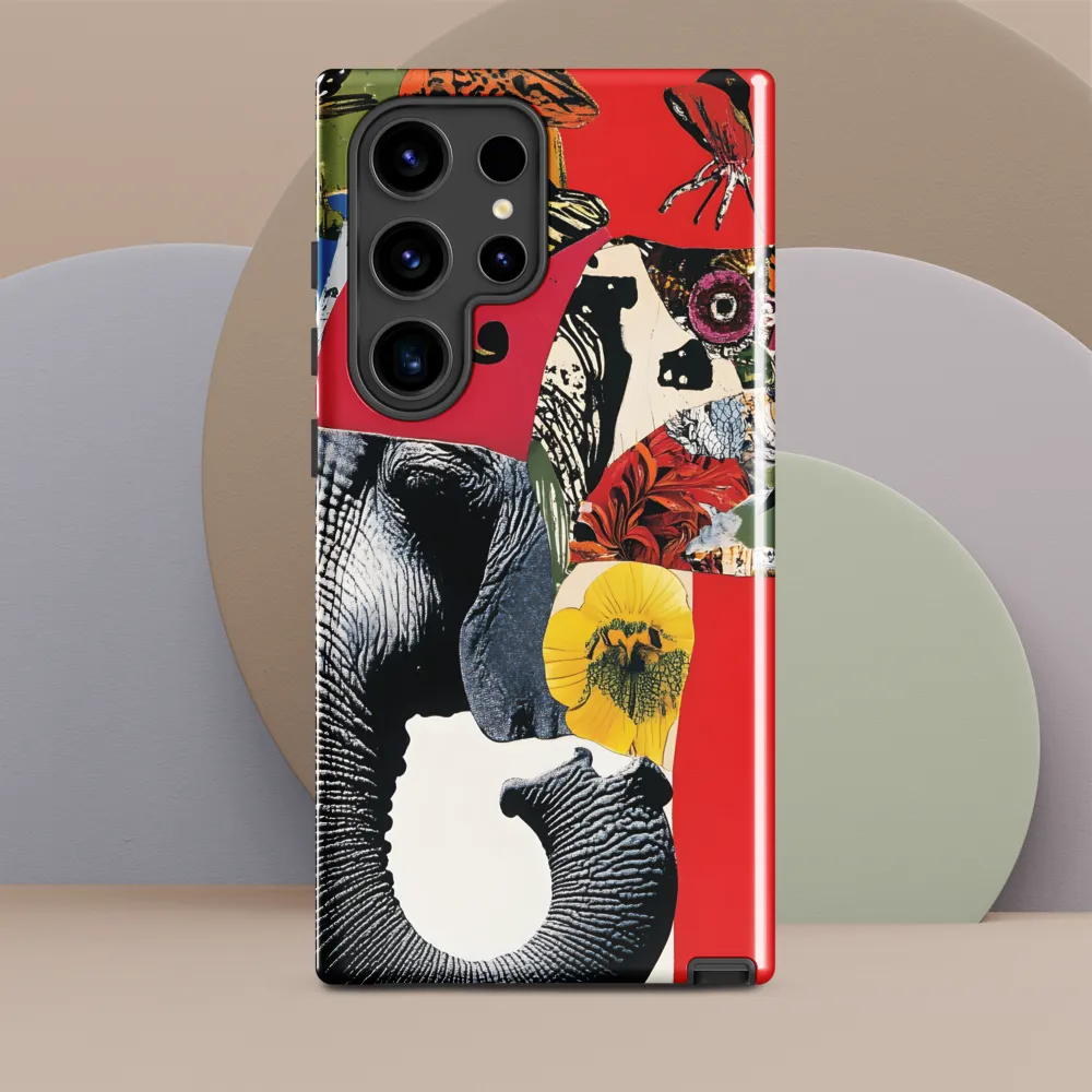 Whimsical Elephant: A Vibrant Collage of Life