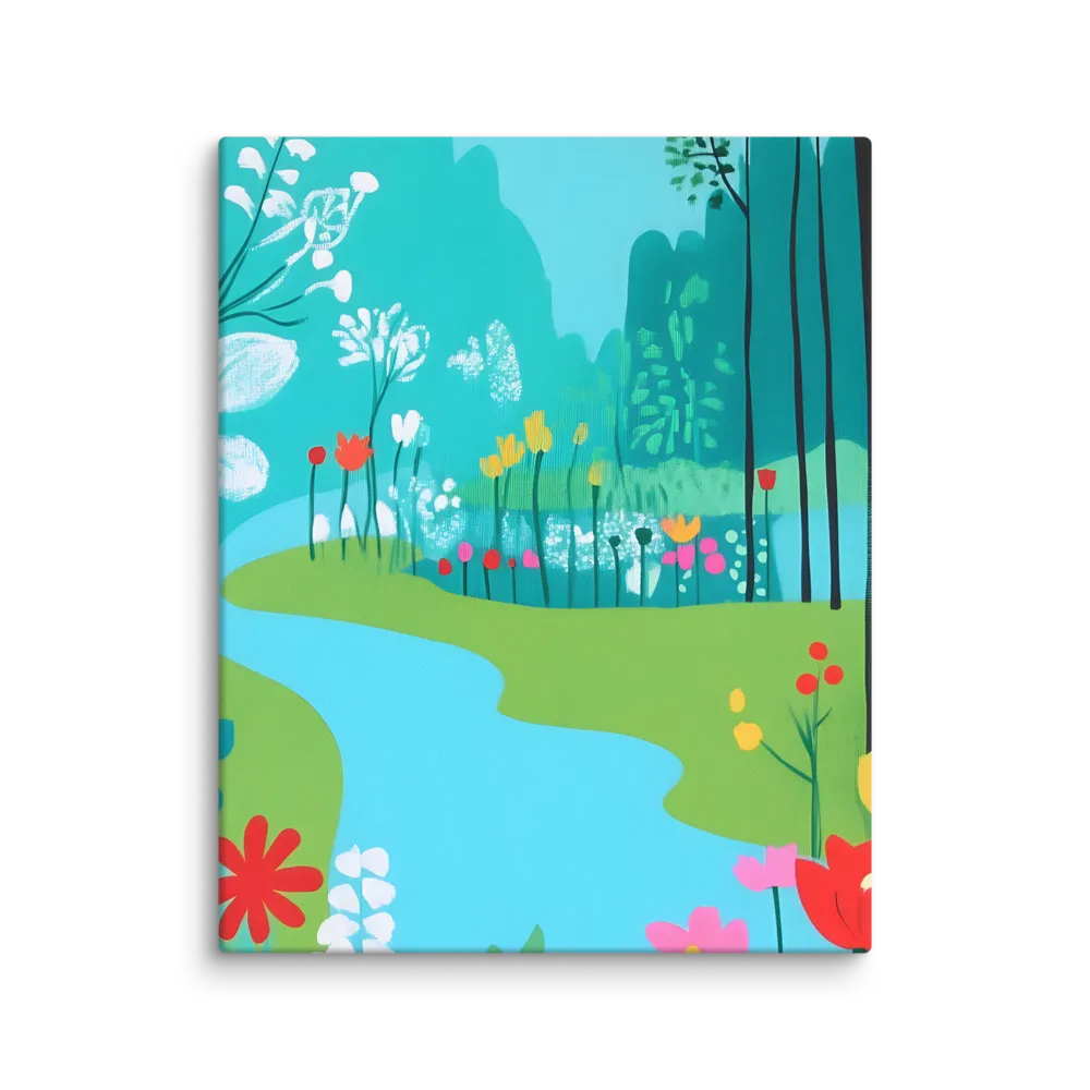 Whispers of Spring: A Colorful Retreat | Canvas | 16″×20″