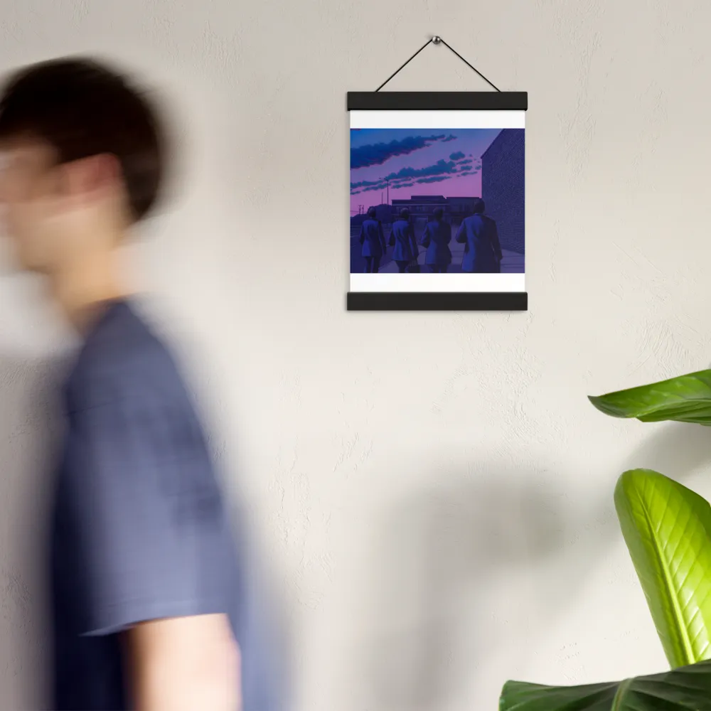 The Twilight Stroll | Poster With Black Wood Hanger | 8″×10″