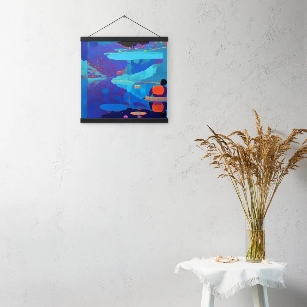 Reflections of Serenity | Poster With Black Wood Hanger | 16″×16″