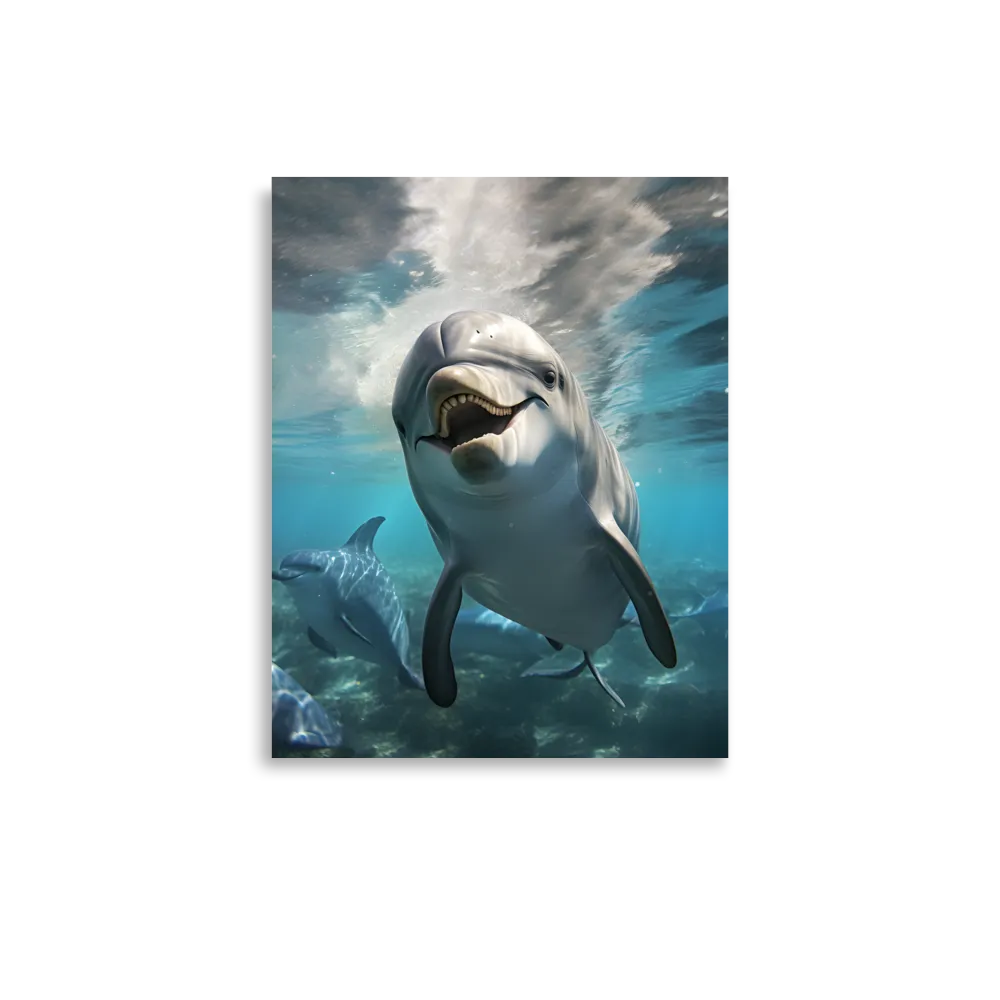 Beneath the Waves: A Dolphin's Dance