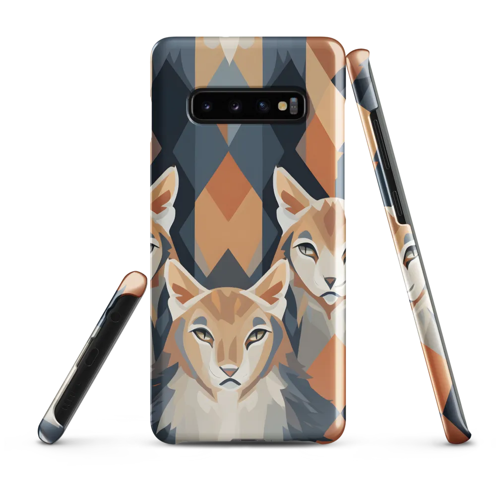 Elegance in Geometry: The Foxes | Phone Case |  S10 Plus | Snap Case | Glossy