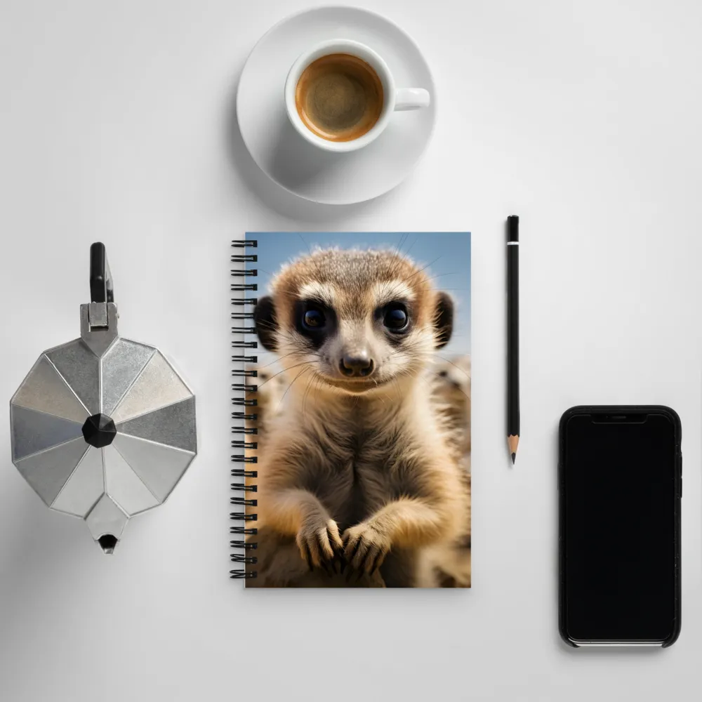 Curious Stance: The Meerkat's Gaze | Spiral Notebook