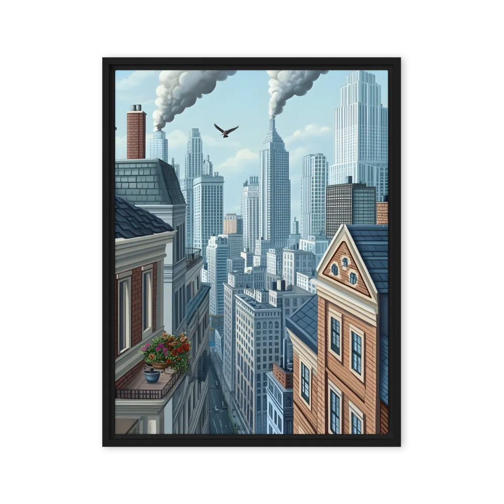 Urban Symphony | Canvas with Black Frame | 24″×32″