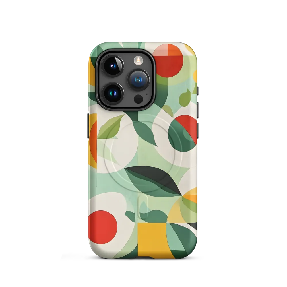 Harmony in Shapes: A Playful Abstract Design | Phone Case |  15 Pro | MagSafe® Tough Case | Matte