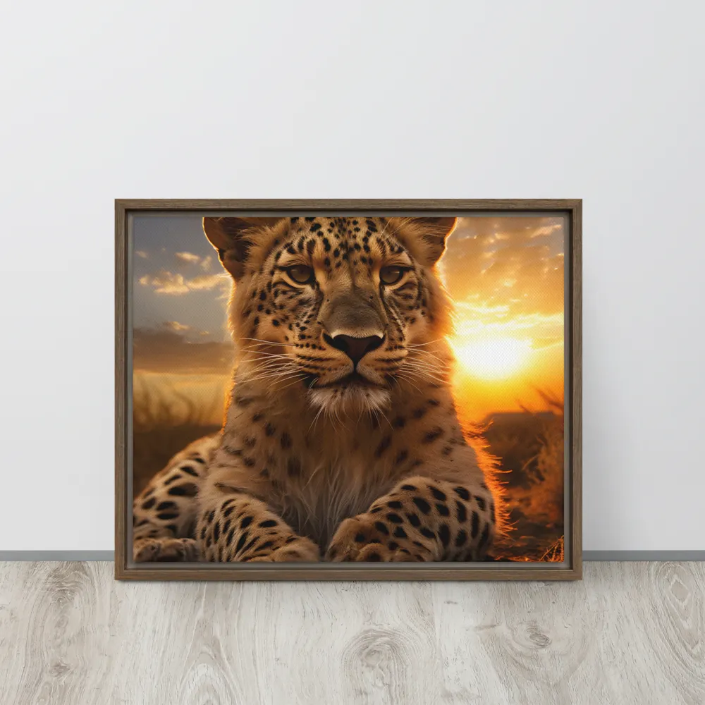 Regal Presence: The Leopard at Sunset