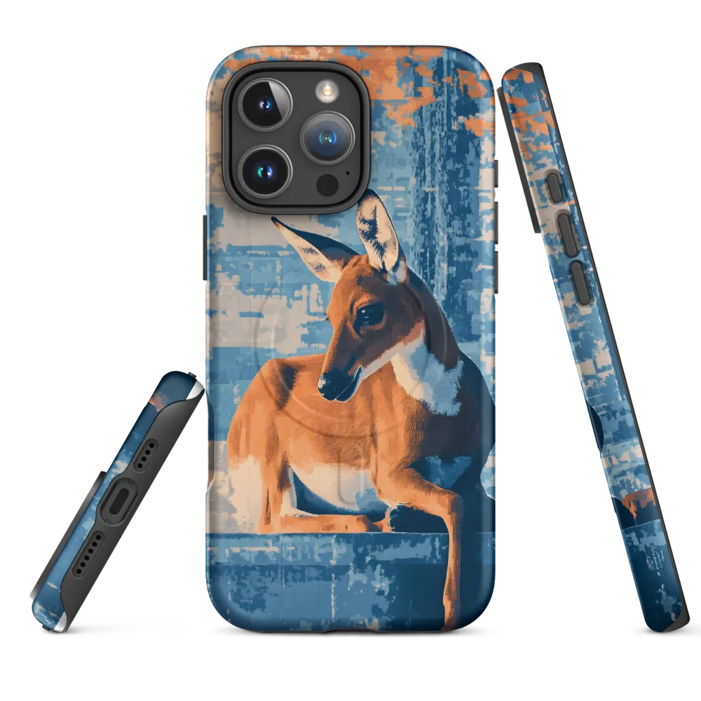 Serenity in Color: The Reclining Deer | Phone Case |  16 Pro Max | MagSafe® Tough Case | Matte