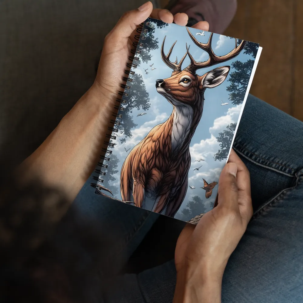 Majestic Serenity: The Deer in Nature | Spiral Notebook