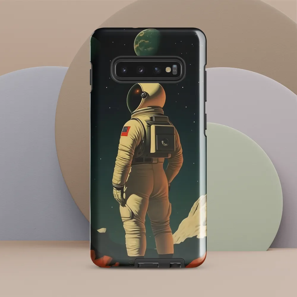 Beyond the Horizon: An Astronaut's Journey | Phone Case |  S10 Plus | Tough Case | Glossy