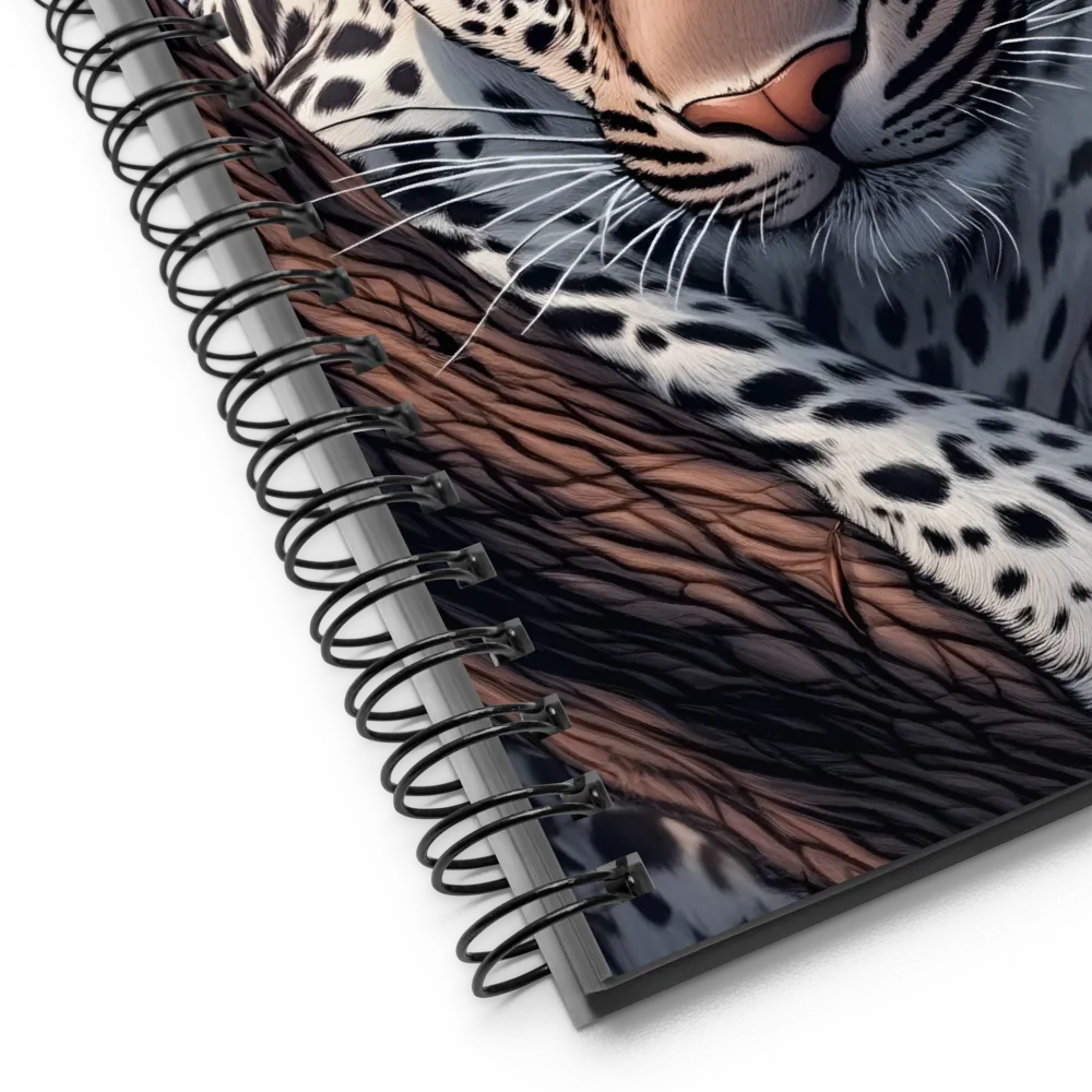 Silent Vigil: The Enigmatic Leopard | Spiral Notebook