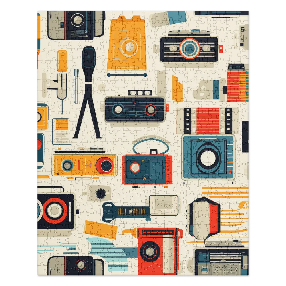 Retro Camera Collection: A Nostalgic Journey | Jigsaw Puzzle | 520 pieces