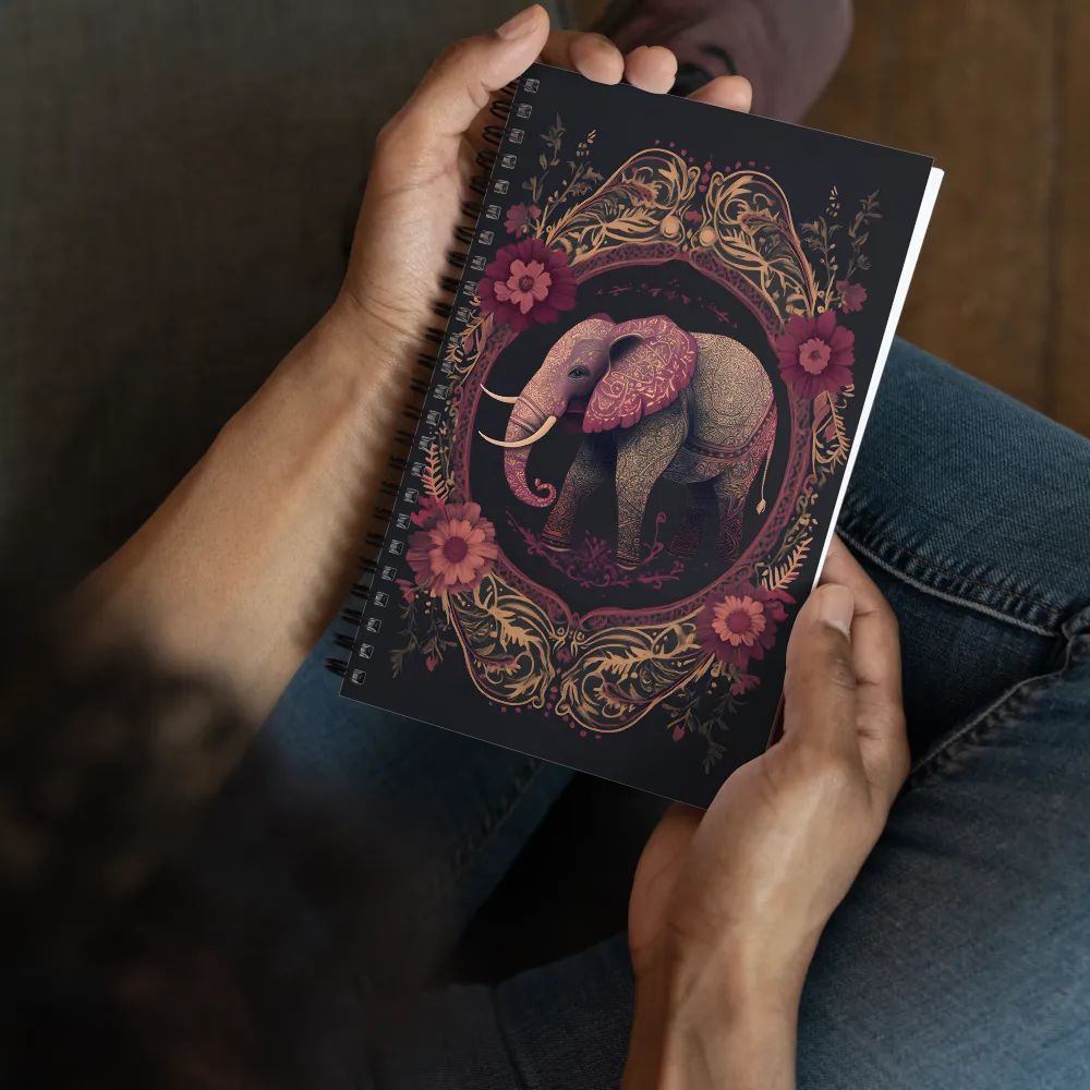 Regal Reverie: The Ornate Elephant | Spiral Notebook