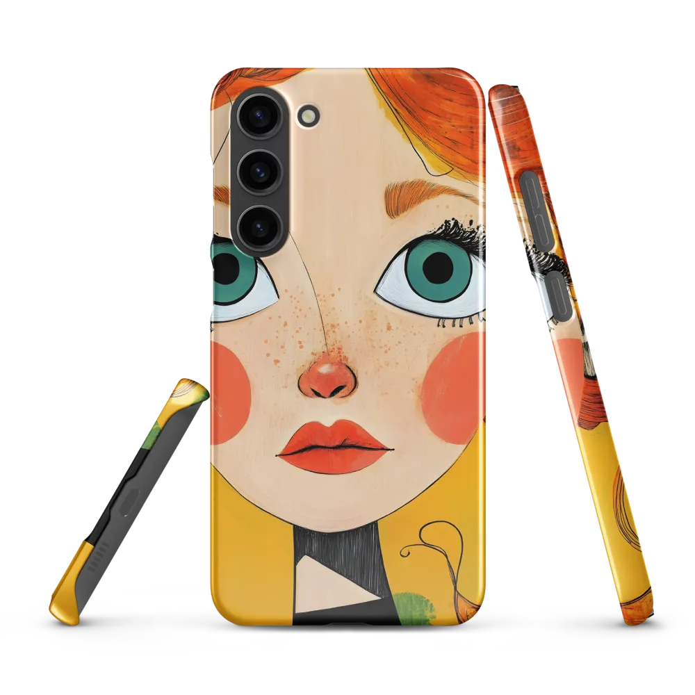 Whimsical Portrait of a Girl | Phone Case |  S23 Plus | Snap Case | Glossy