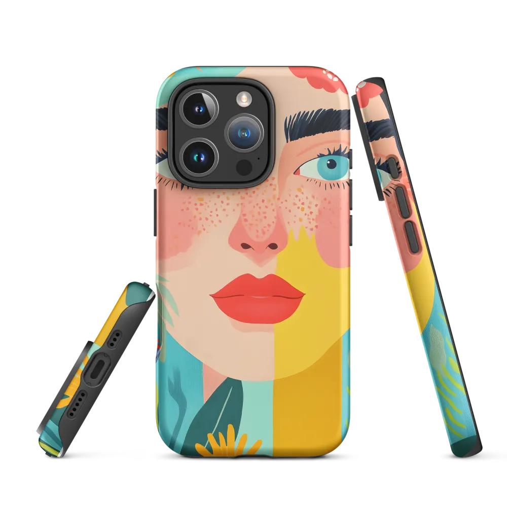 Floral Serenity: A Modern Portrait