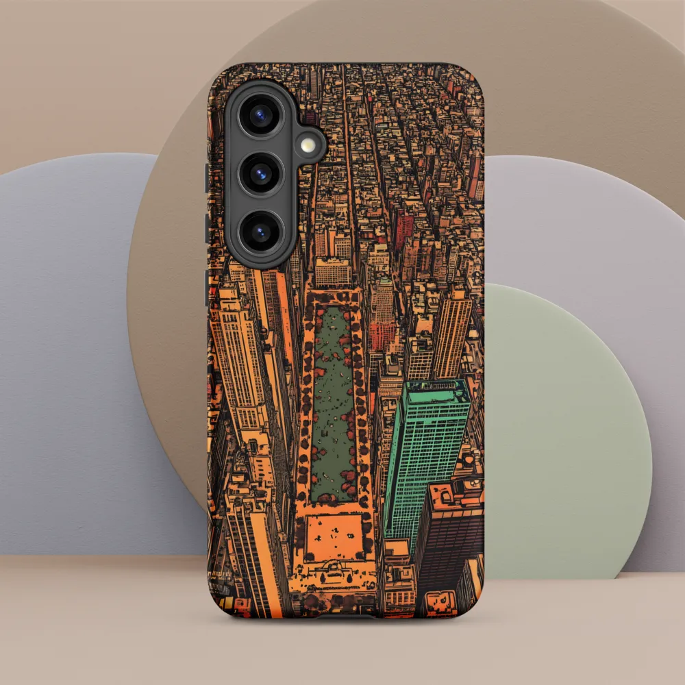 Urban Oasis: Aerial View of City Life