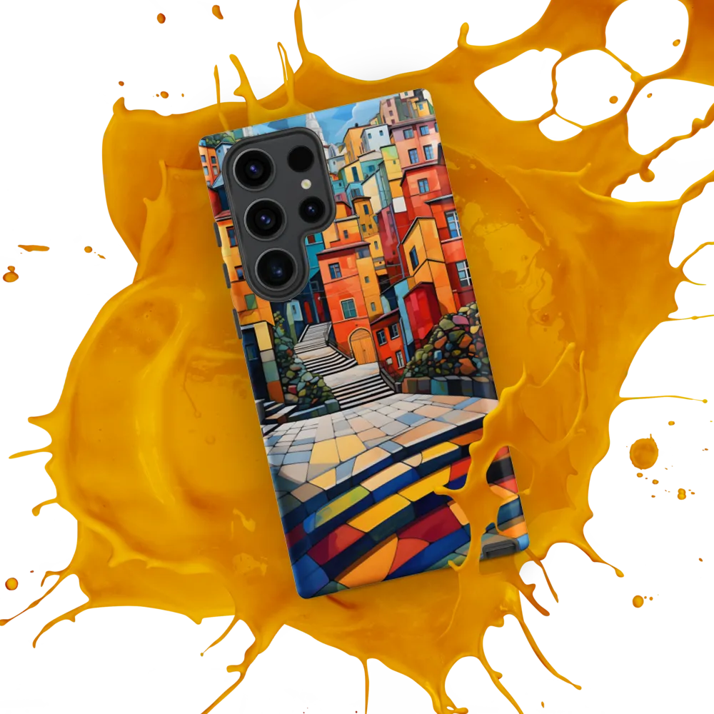 Vibrant Village: A Cubist Journey