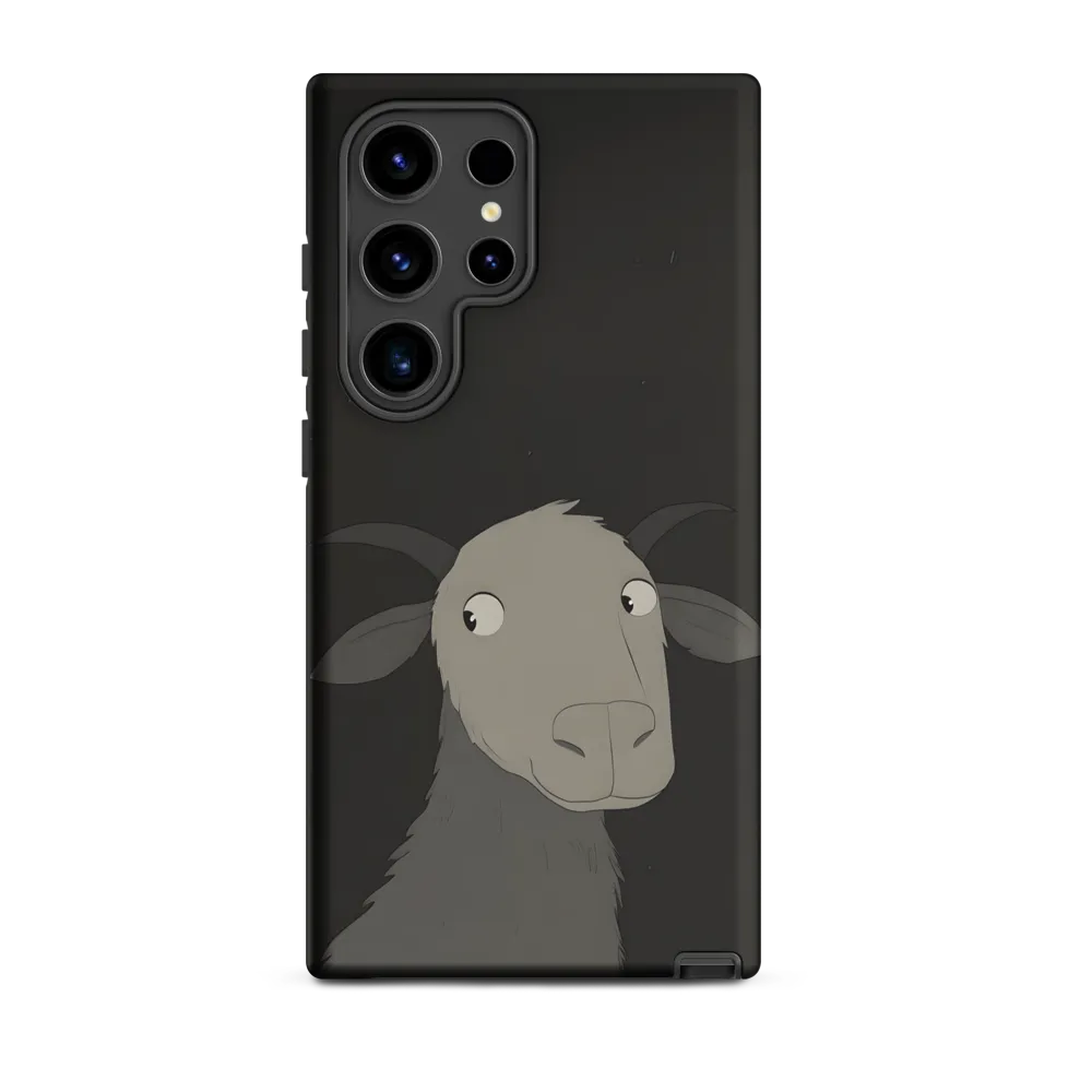 Whimsical Goat in Darkness