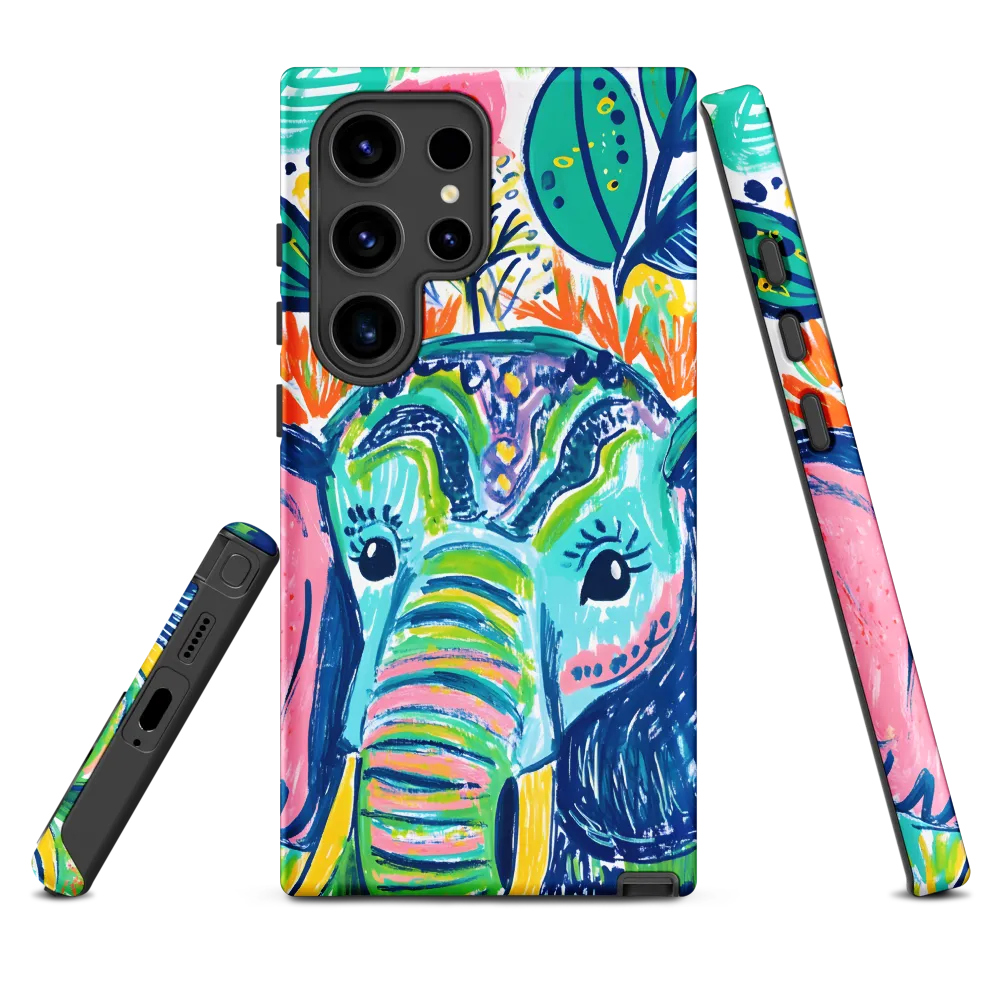 Striped Trunk — Elephant Portrait