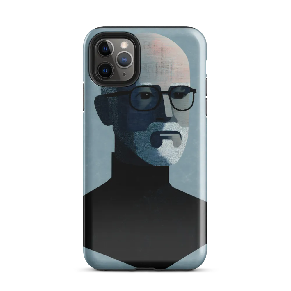 Minimalist Portrait of a Modern Man | Phone Case |  11 Pro Max | Tough Case | Glossy