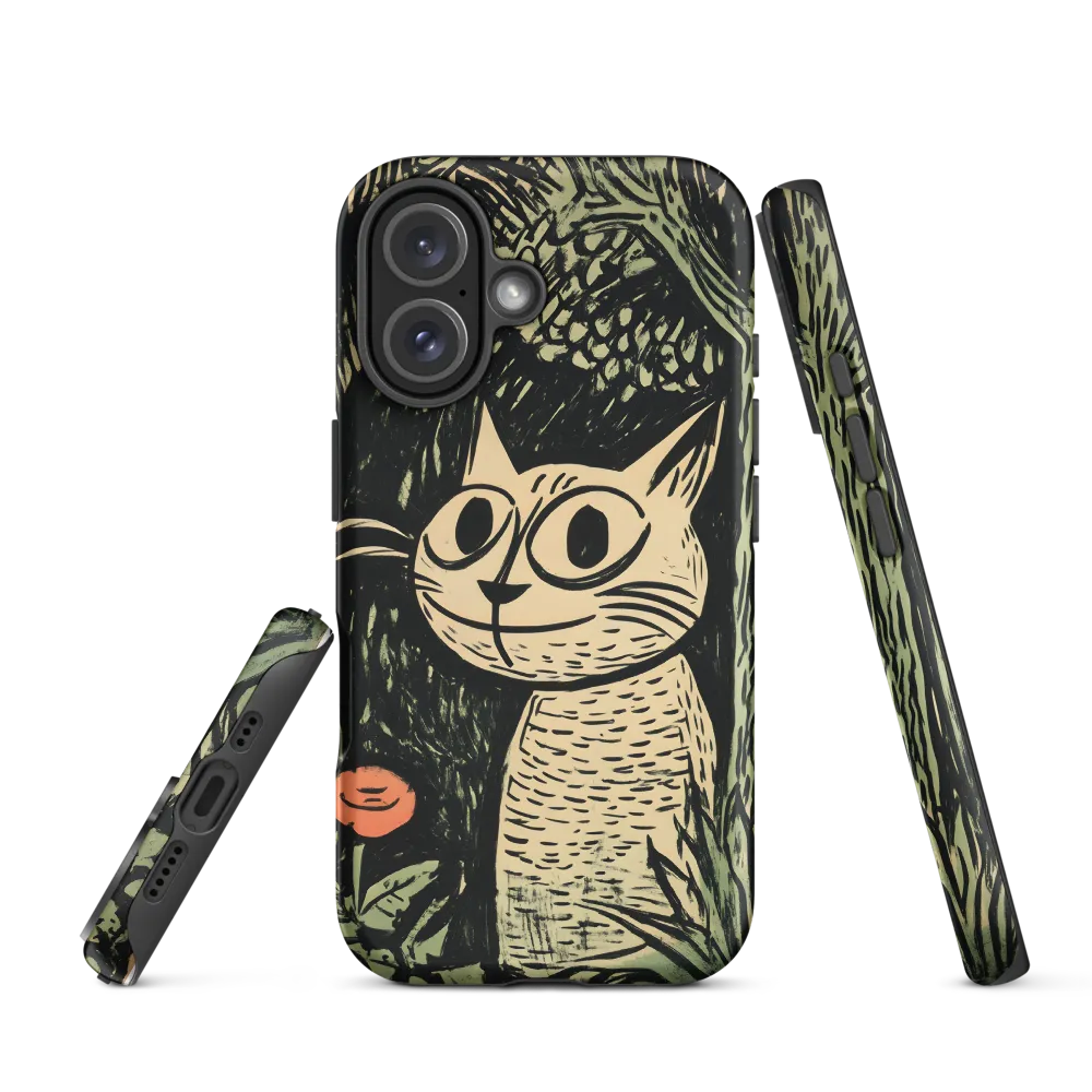 Whimsical Cat in the Forest | Phone Case |  16 | Tough Case | Matte