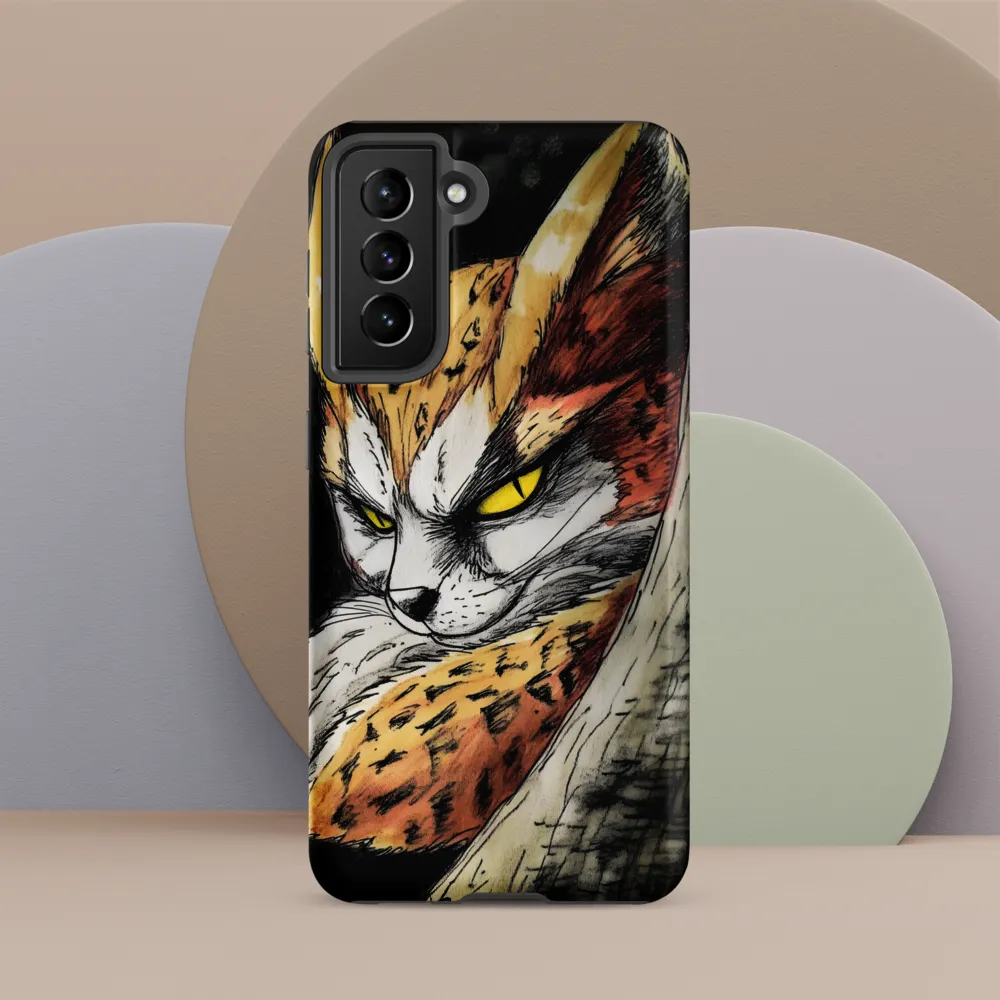 Fierce Gaze of the Wild Cat