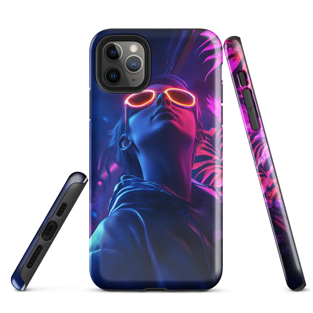 Neon Dreams: A Cyberpunk Portrait | Phone Case |  11 Pro Max | Tough Case | Glossy