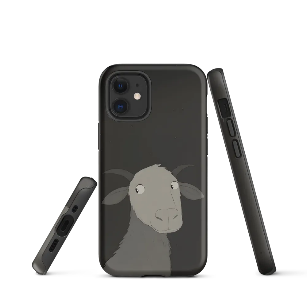 Whimsical Goat in Darkness | Phone Case |  12 mini | Tough Case | Matte