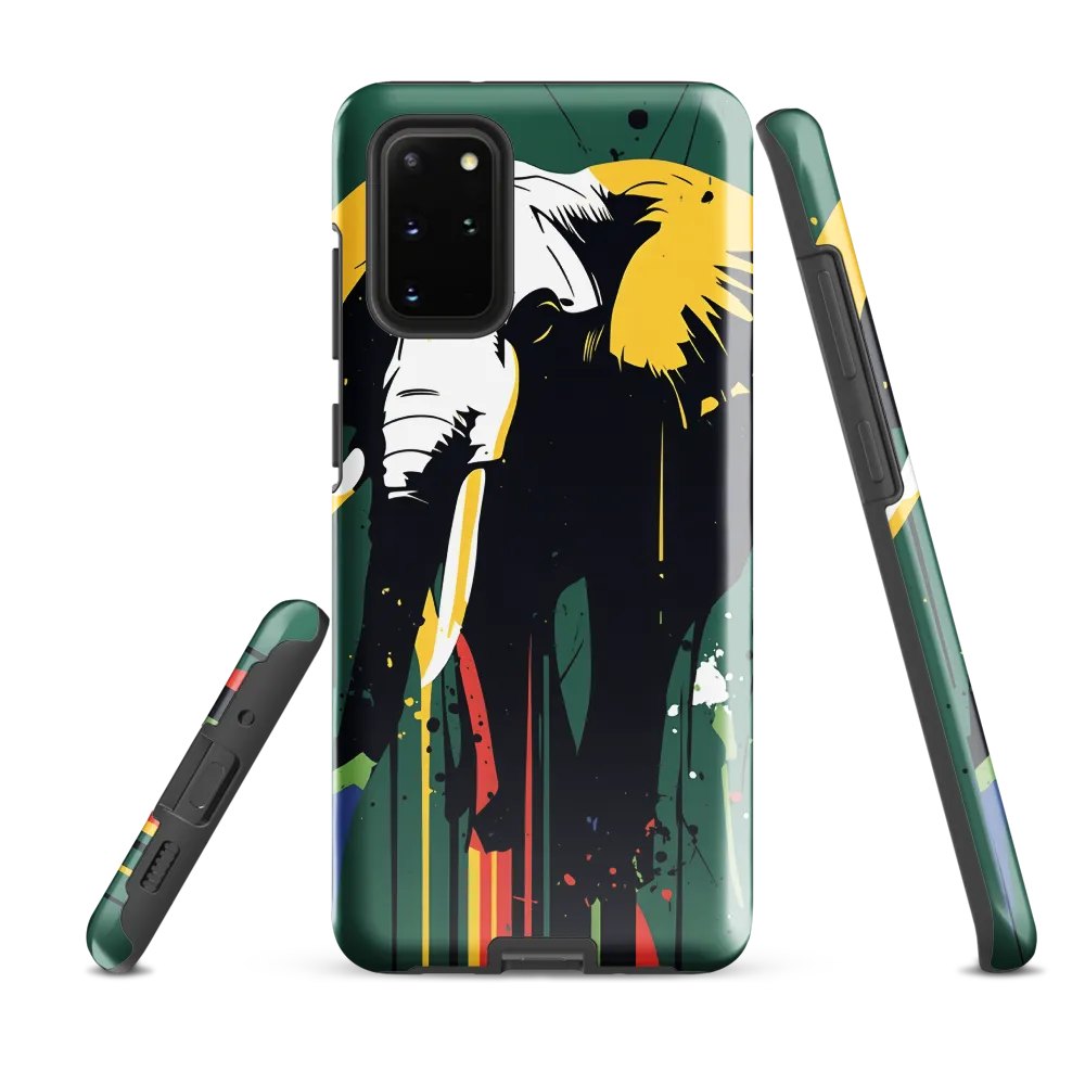 Majestic Minimalism: The Colorful Elephant