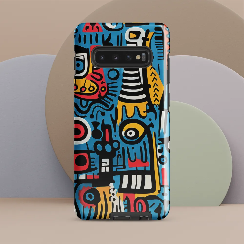 Intricate Playfulness in Geometric Abstract | Phone Case |  S10 Plus | Tough Case | Glossy