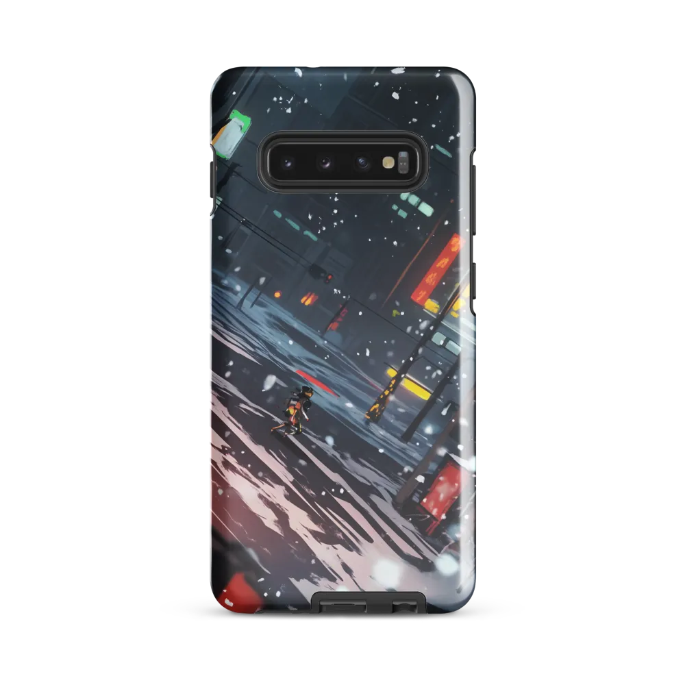 Solitude in the Neon Snow | Phone Case |  S10 Plus | Tough Case | Glossy