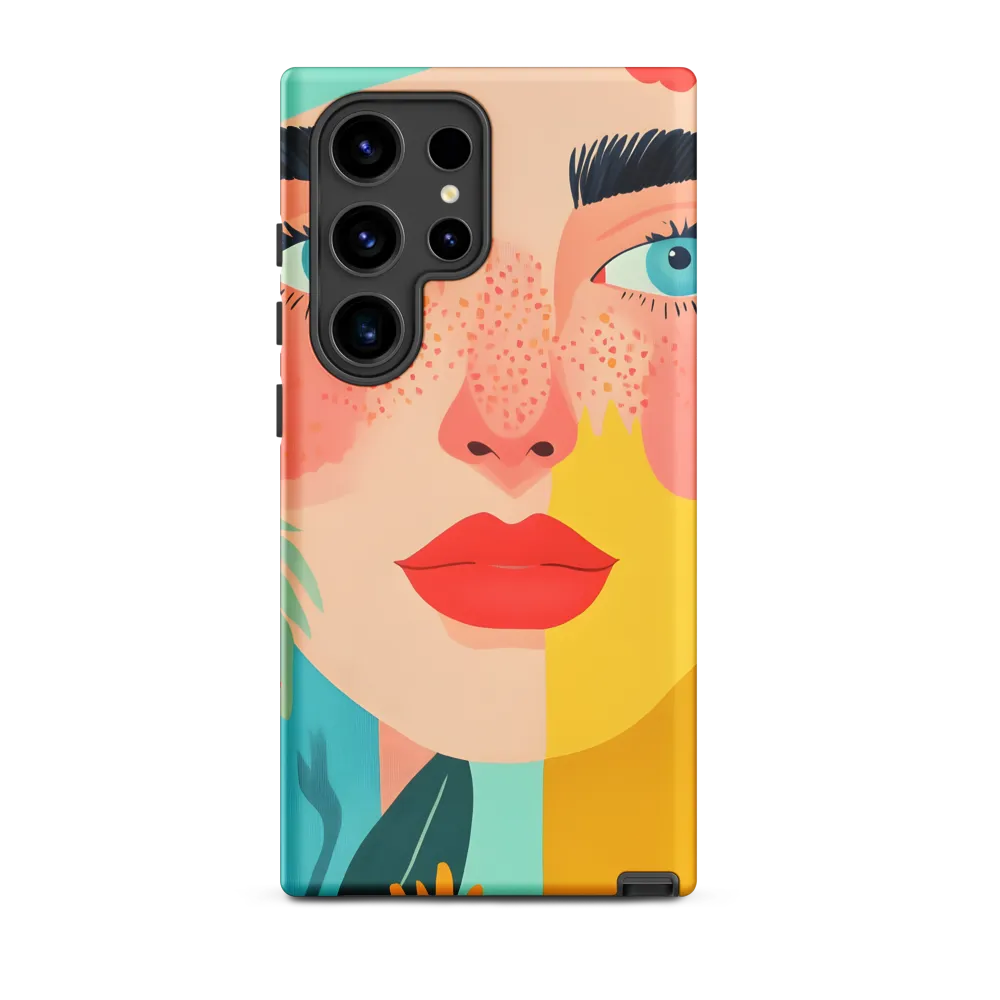 Floral Serenity: A Modern Portrait