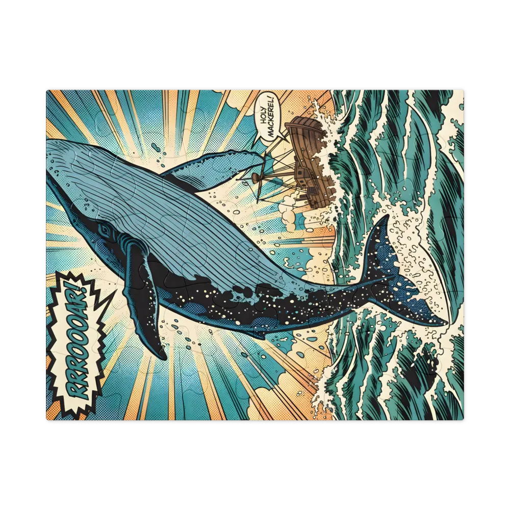 Leaping Whale 
 Jigsaw Puzzle in Tin Box