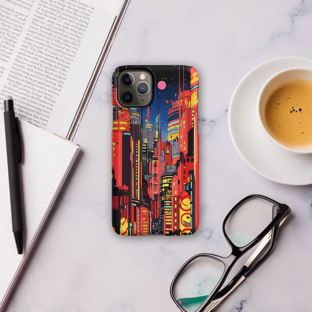 Neon Dreams: A Cyberpunk Cityscape | Phone Case |  11 Pro | Snap Case | Matte