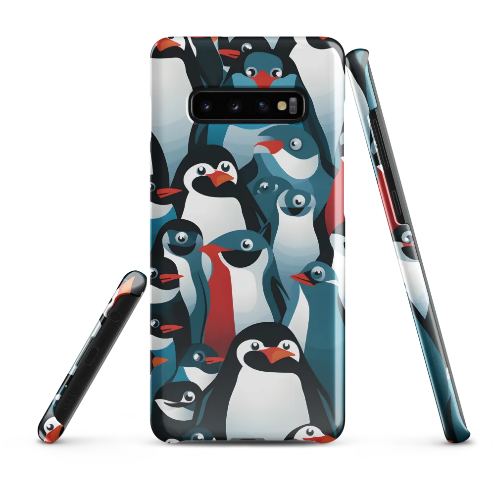 Penguin Parade | Phone Case |  S10 Plus | Snap Case | Glossy