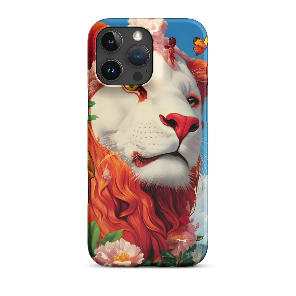 Majestic Lion Amidst Floral Splendor