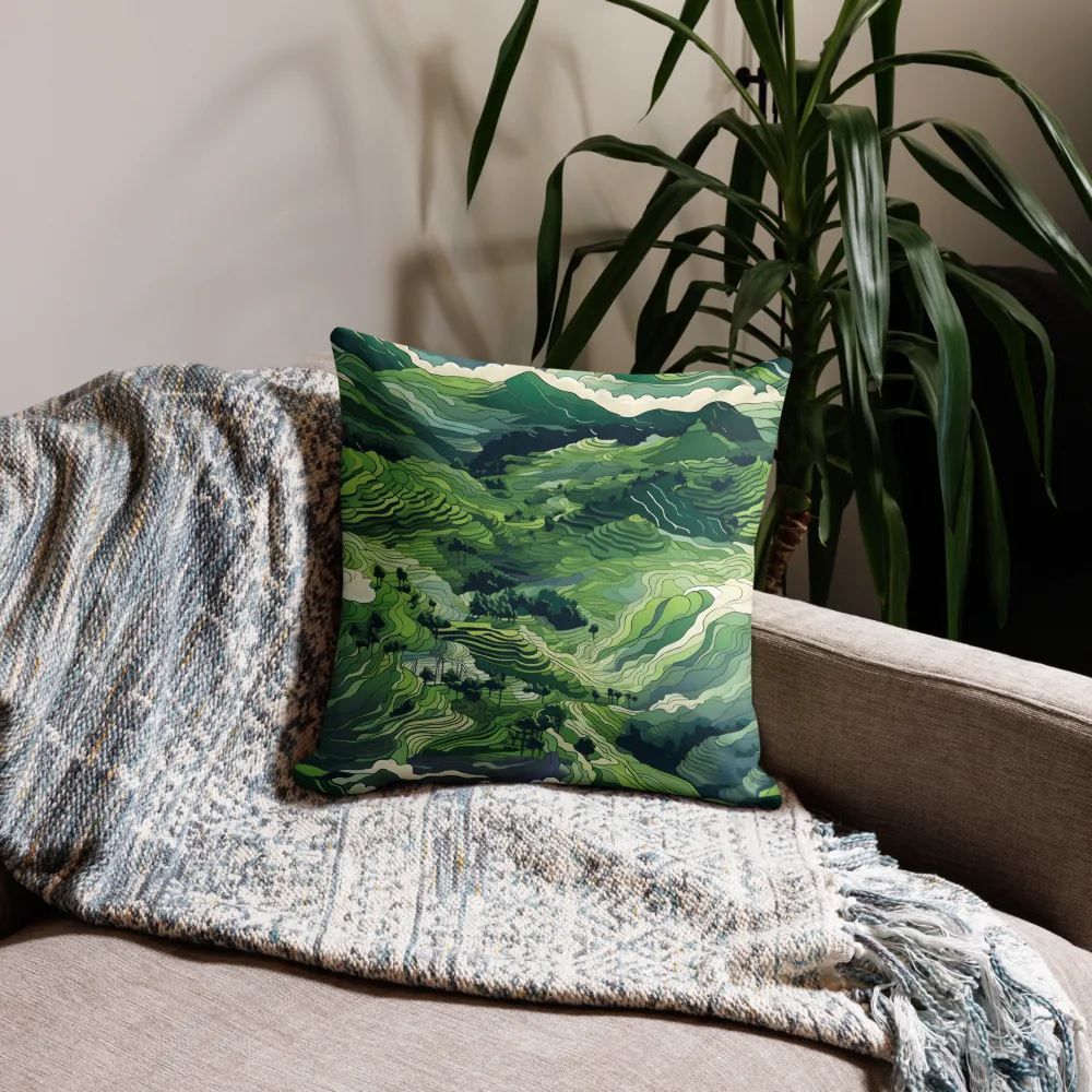 Harmony of the Lush Landscape | Pillow Case | 18″×18″