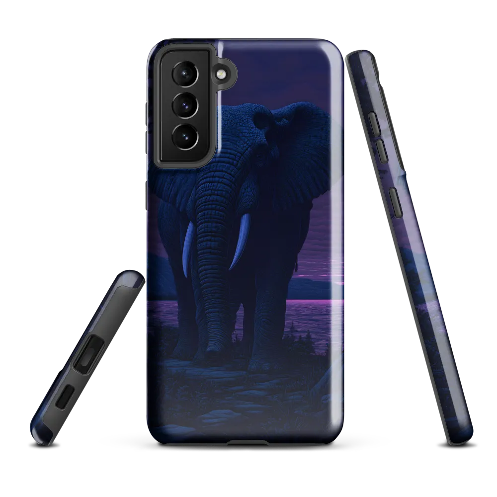 Engraved Elephant at Dusk