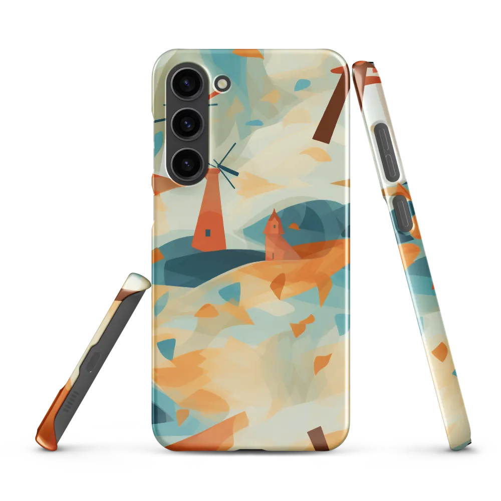 Whimsical Windmills in a Tranquil Landscape