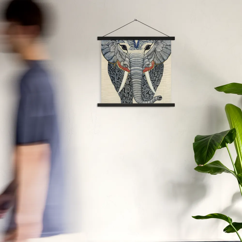 Majesty of the Elephant | Poster With Black Wood Hanger | 18″×18″