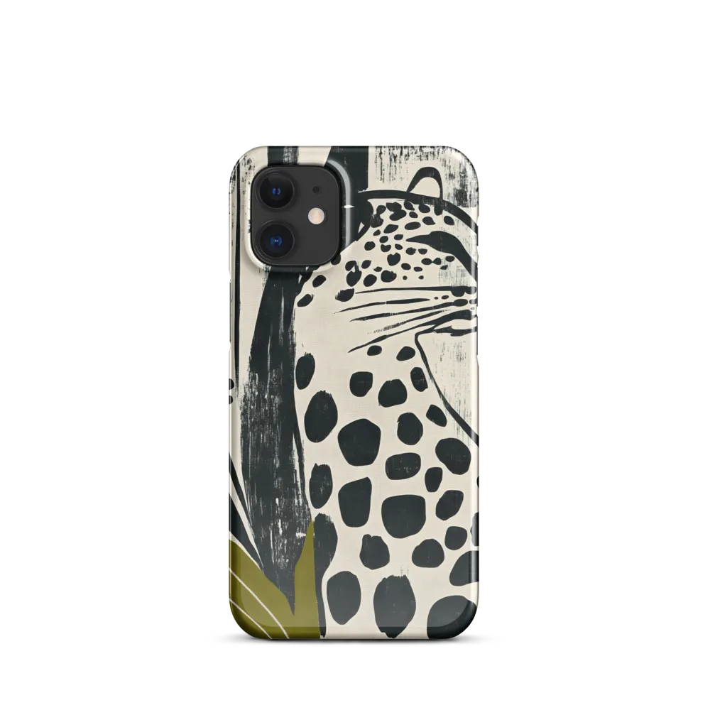 Leopard in Silhouette: A Modern Appeal | Phone Case |  12 Mini | Snap Case | Glossy