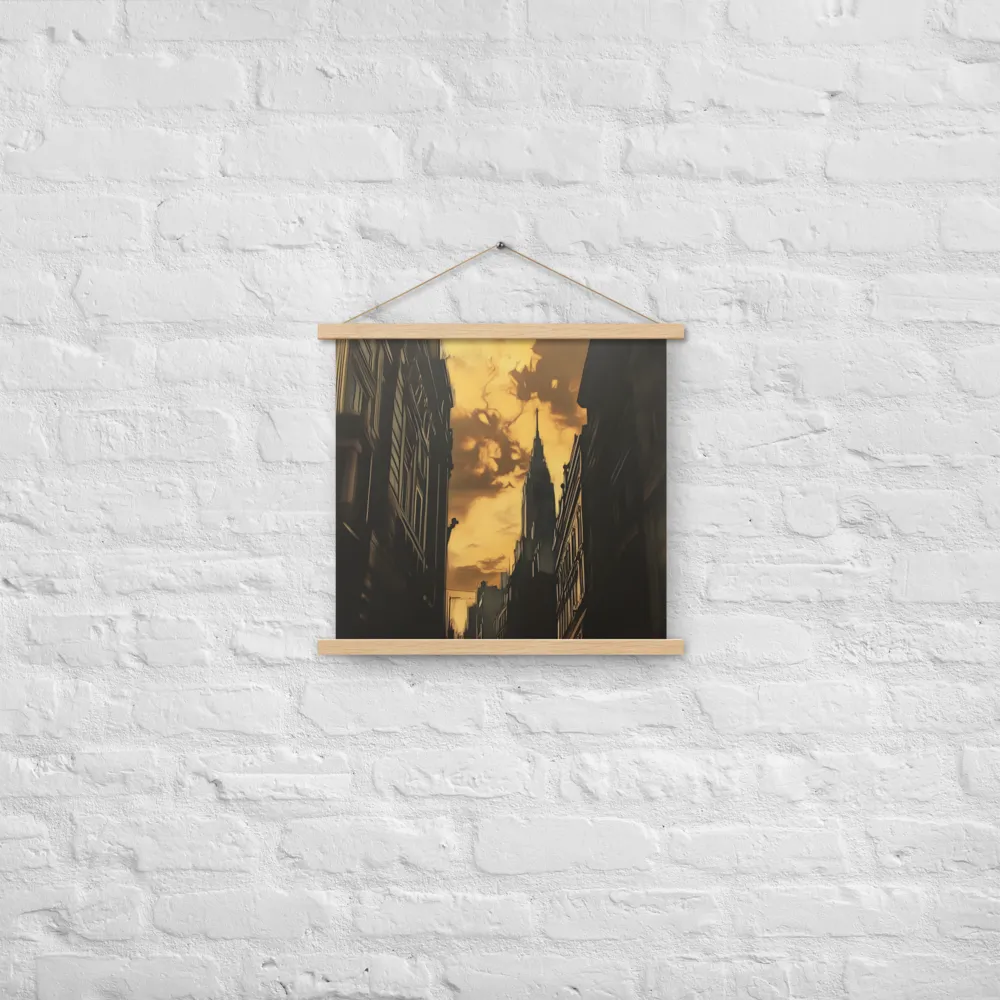 The Twilight Streets | Poster With Oak Wood Hanger | 18″×18″