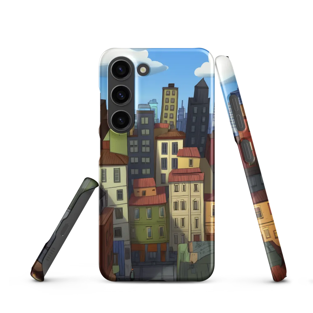 Urban Symphony: A Colorful Cityscape | Phone Case |  S23 | Snap Case | Matte