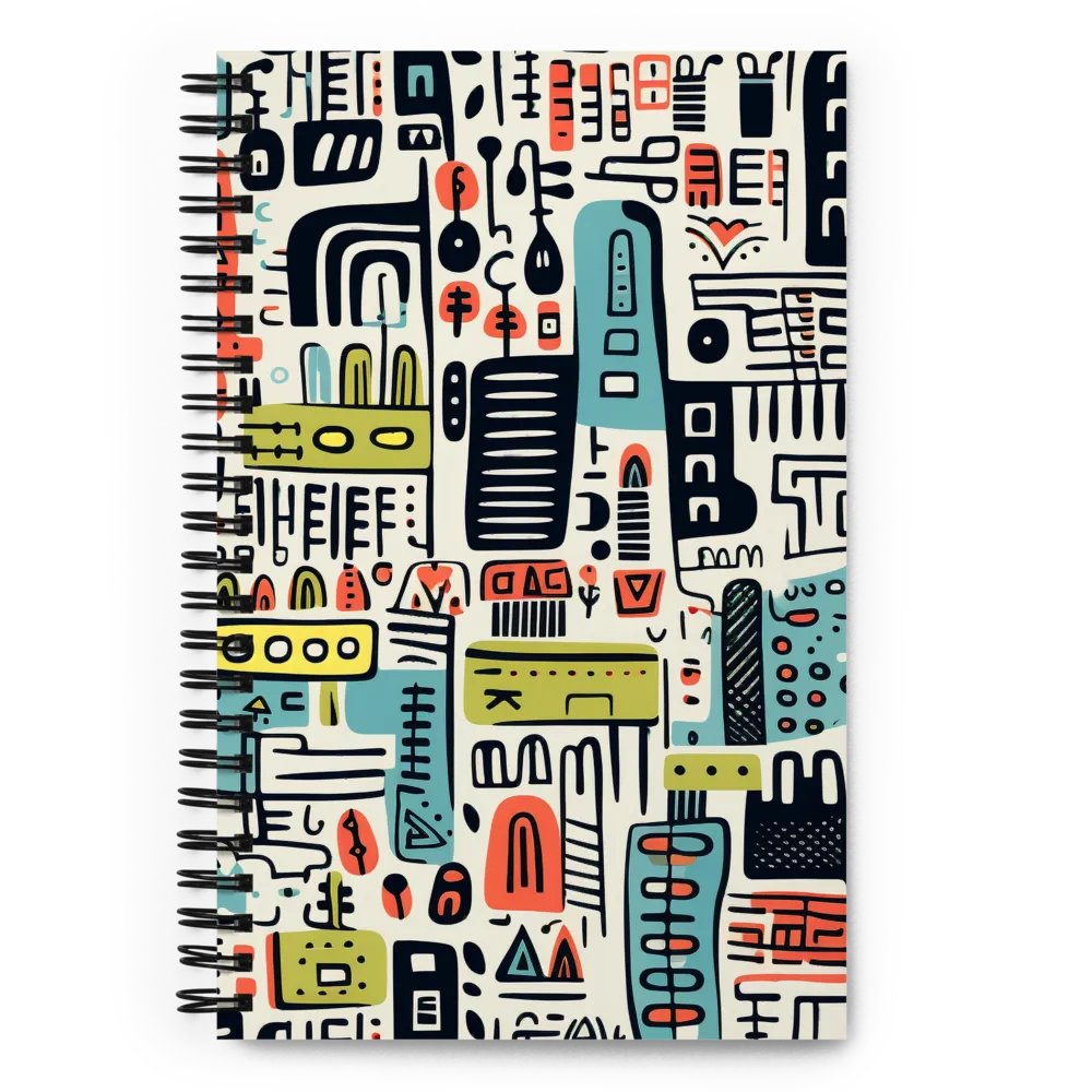 Urban Whimsy: A Playful Cityscape | Spiral Notebook