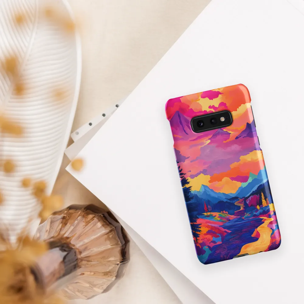 Radiant Serenity: A Surreal Landscape | Phone Case |  S10e | Snap Case | Matte