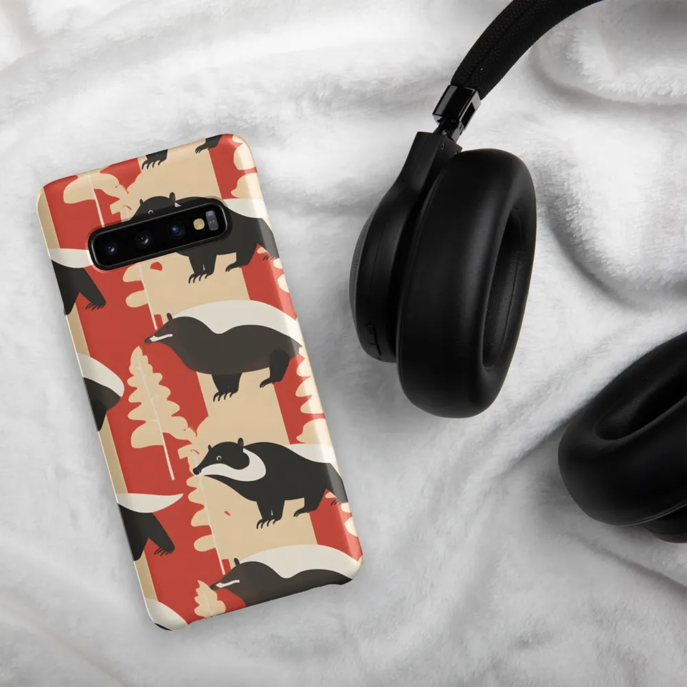 Wildlife Pattern: The Badger Tale | Phone Case |  S10 | Snap Case | Matte