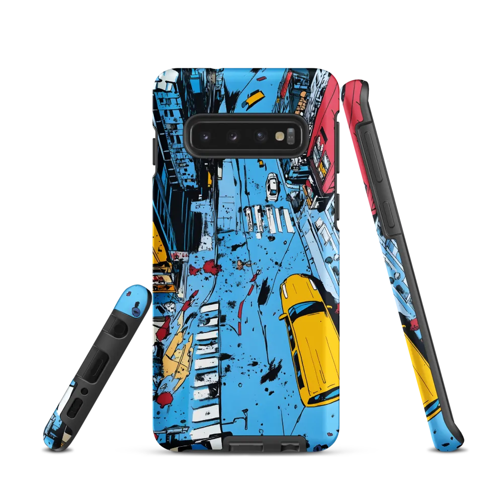 Urban Chaos: Aerial View of City Life | Phone Case |  S10 | Tough Case | Matte