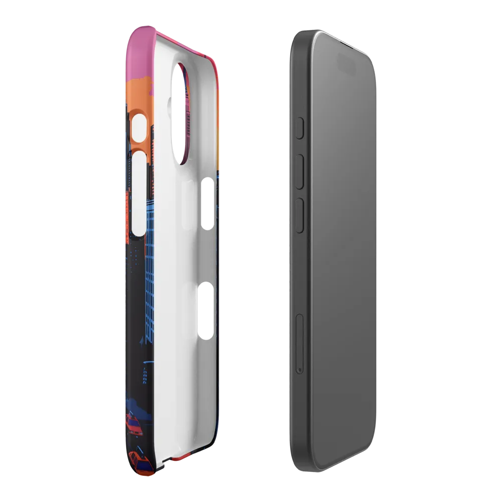 Sunset Over Skyscrapers | Phone Case |  16 | Snap Case | Matte