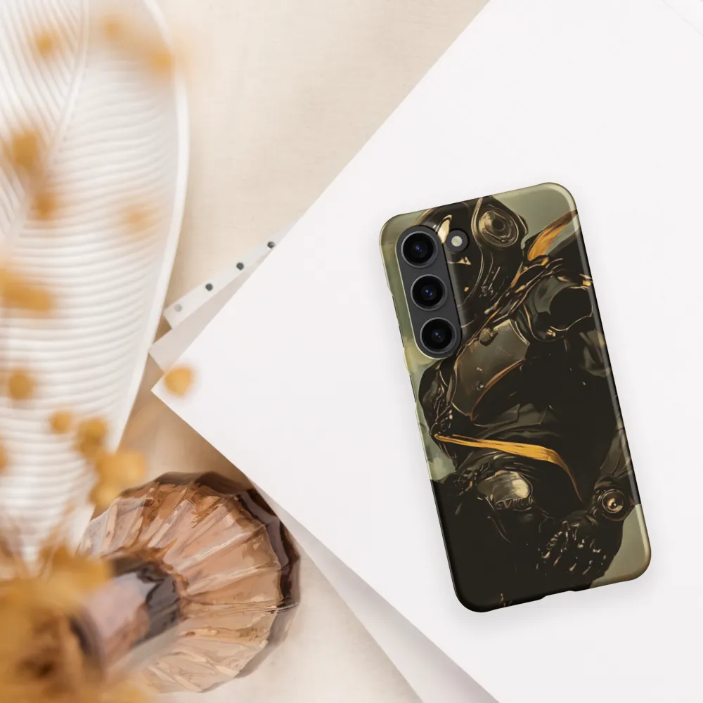Ethereal Explorer: The Enigmatic Astronaut | Phone Case |  S23 | Snap Case | Matte